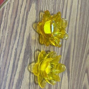 Yellow Lotus Votive Candle Holder